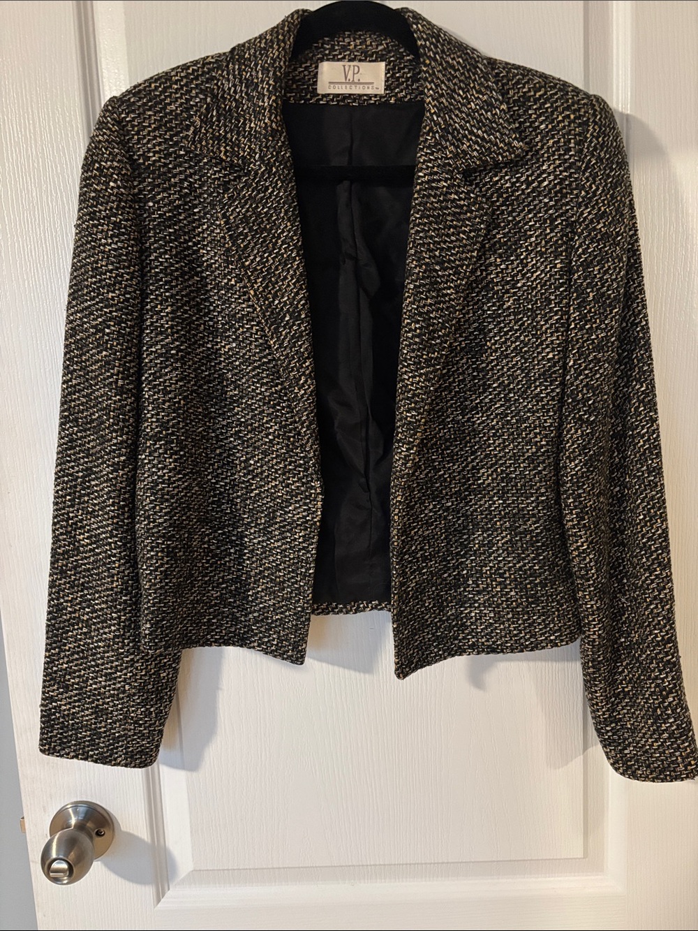 V.P. Collections Silk‑Blend Textured Blazer – Made in USA